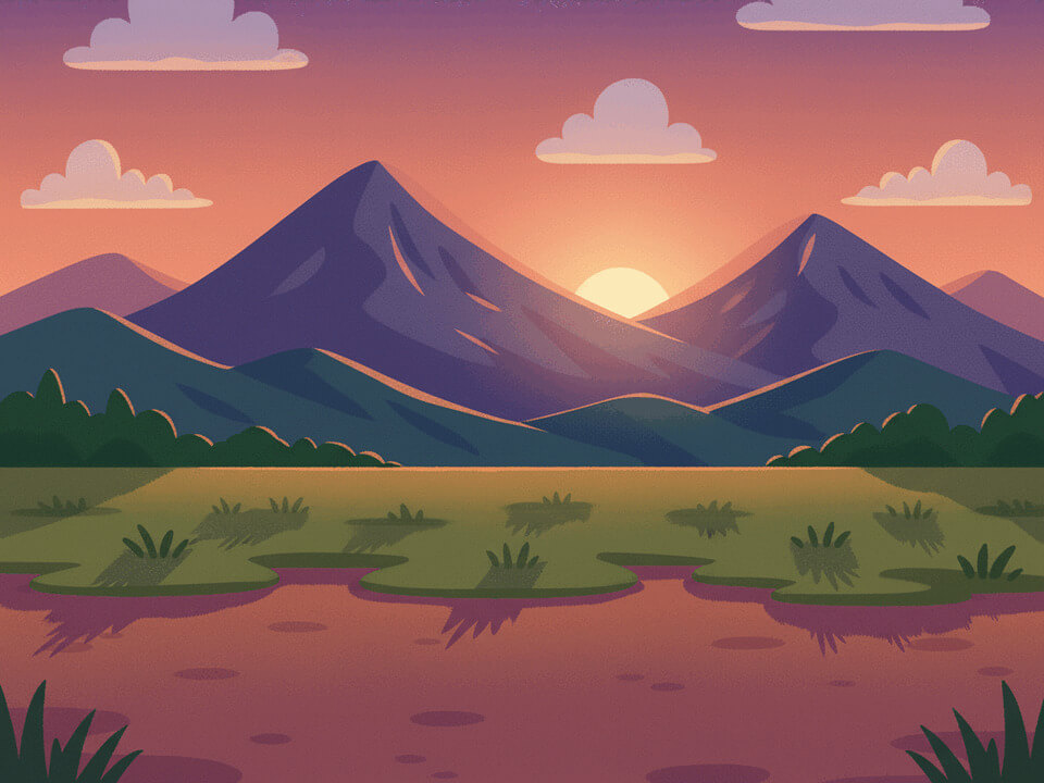 mountain_field_evening