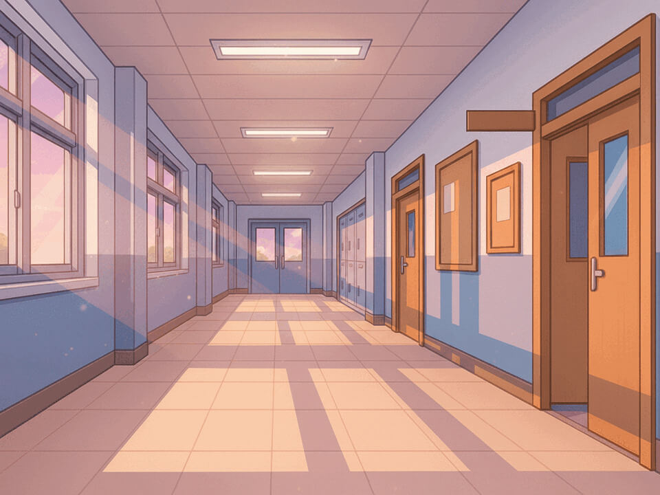 school_hallway_evening