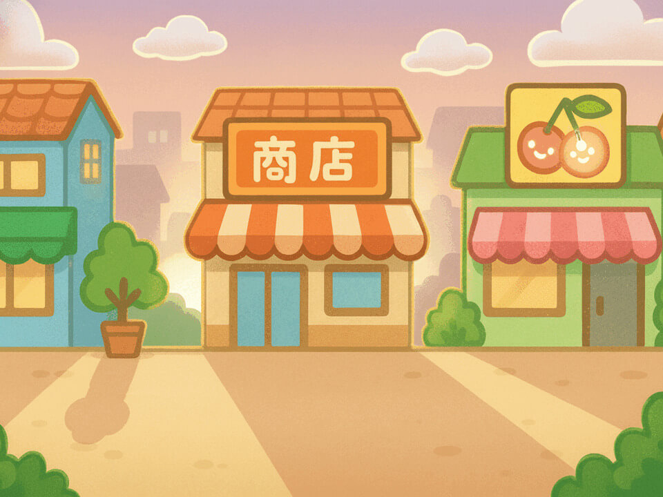 shopping_street_evening