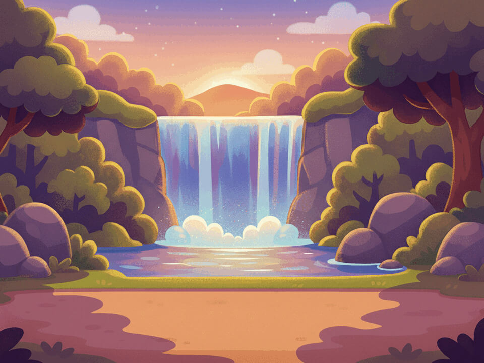 waterfall_evening