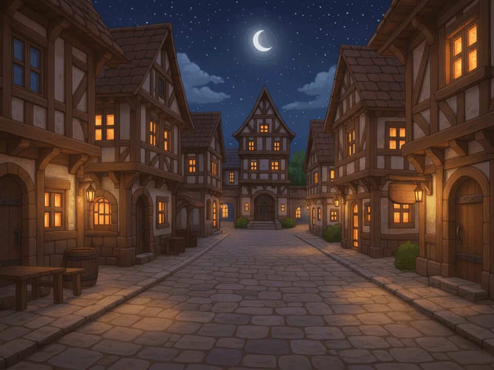 medieval_village_night