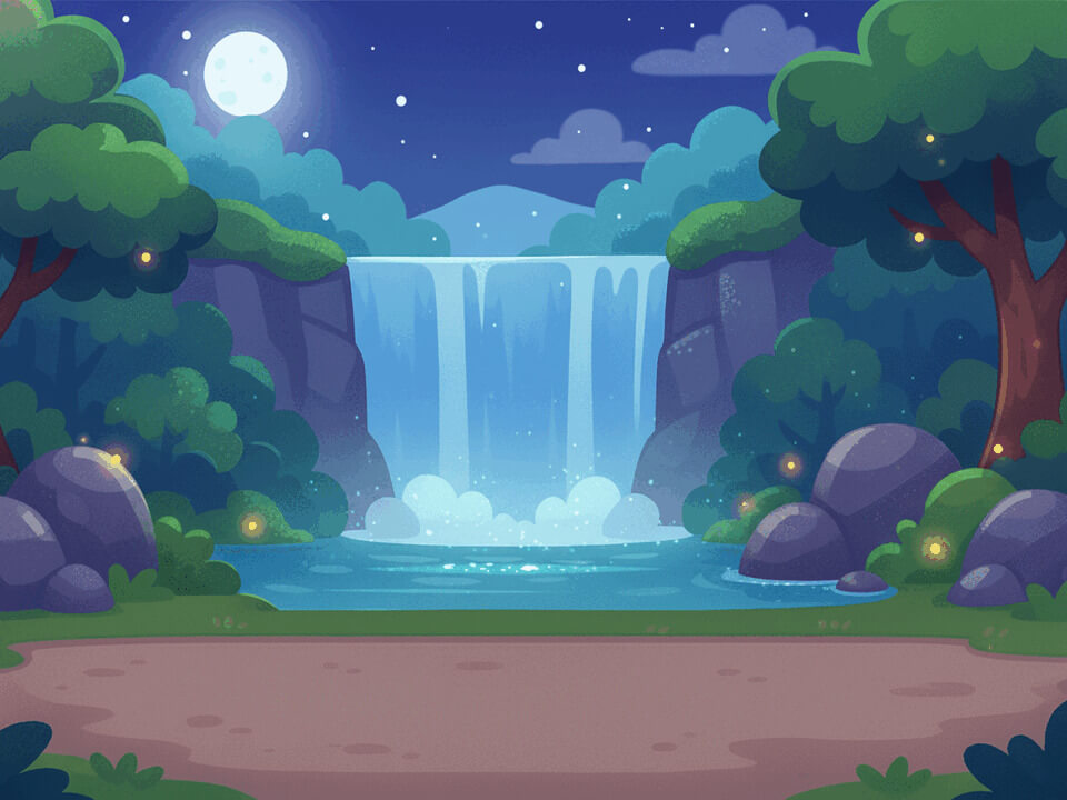 waterfall_night