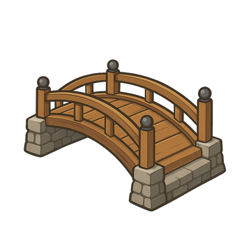 木の橋（石付き）